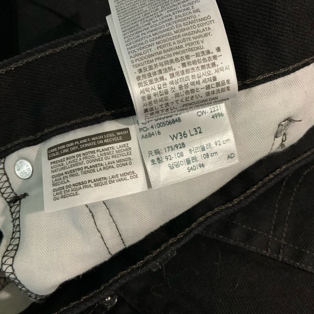 Levi’s 505 Mens Black Size 36 x 32 - Picture 5 of 5